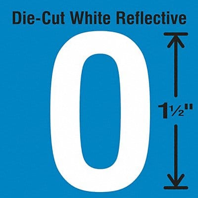 Die-Cut Reflective Letter Label O PK5