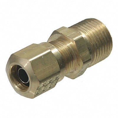 Male Connector Compression Brass 1/4Pipe