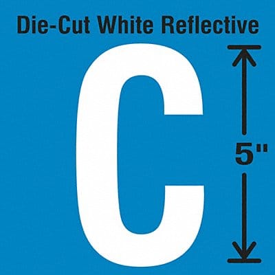 Die-Cut Reflective Letter Label C PK5