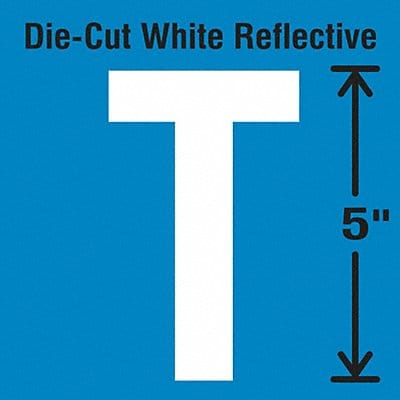 Die-Cut Reflective Letter Label T PK5
