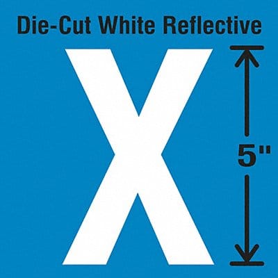 Die-Cut Reflective Letter Label X PK5