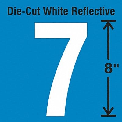 Die-Cut Reflective Number Label 7