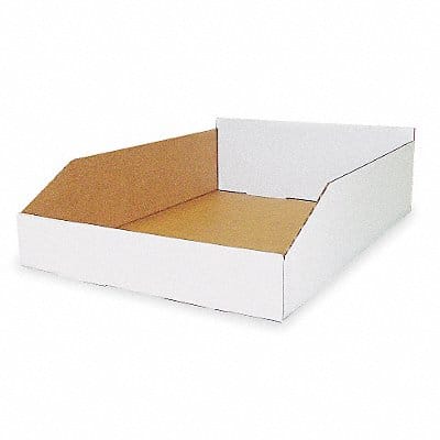 Corr Shelf Bin White Cardboard 4 3/4 in