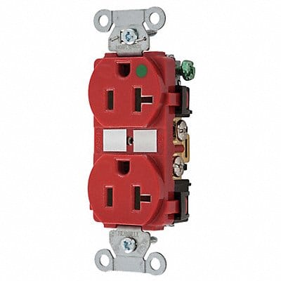 Receptacle Red 20 A 2P3W Back Side 1PK