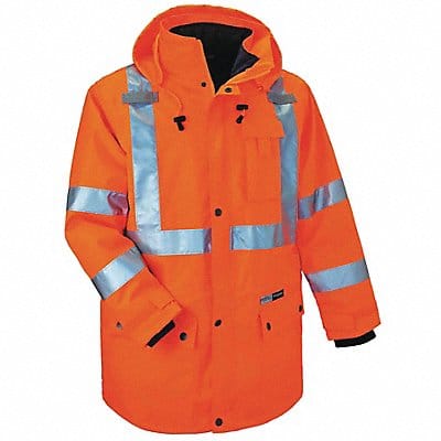 Hooded Jacket Insulated Orange L