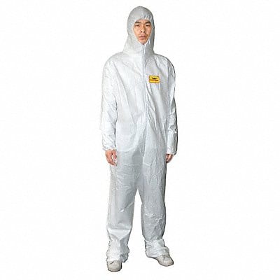 Hooded Coveralls White 3XL Elastic PK6