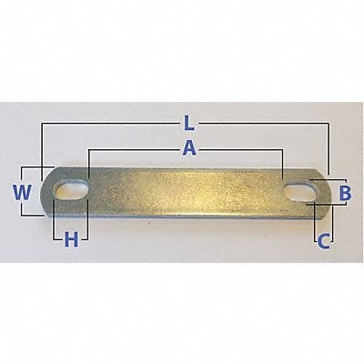 U-Bolt Mounting Plate L 25/32 in PK10