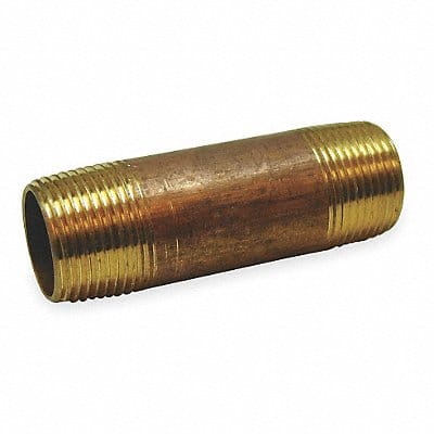 Nipple Red Brass 1/4 x 3 In Threaded