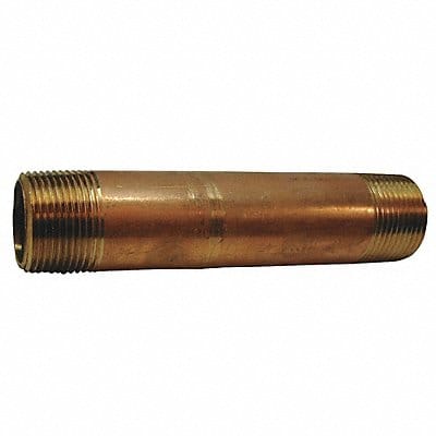 Nipple Red Brass 3/8 x 6 In Threaded