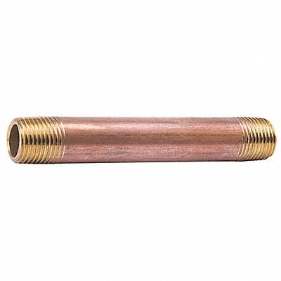 Nipple Red Brass 1/8 x 4 In Threaded