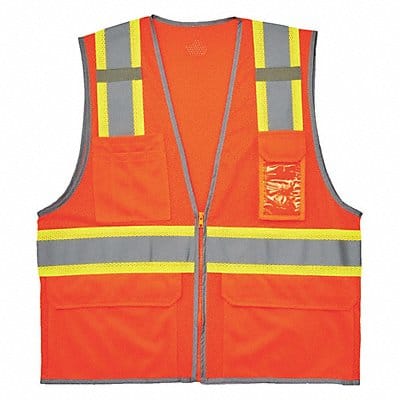 Two Tone Mesh Safety Vest Orange 2XL/3XL