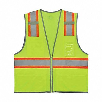Two Tone Mesh Safety Vest Lime L/XL