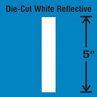 Die-Cut Reflective Letter Label I PK5