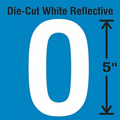Die-Cut Reflective Letter Label O PK5
