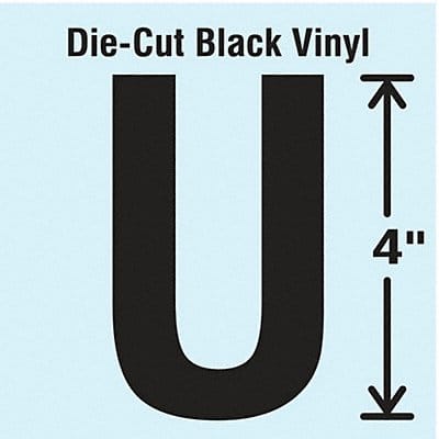 Die Cut Letter Label U 10 Cards PK10