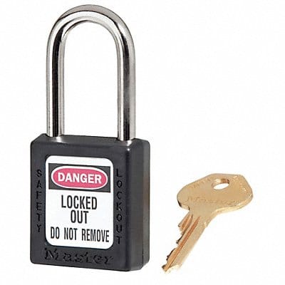 K7448 Lockout Padlock KA Black 1-3/4 H PK6