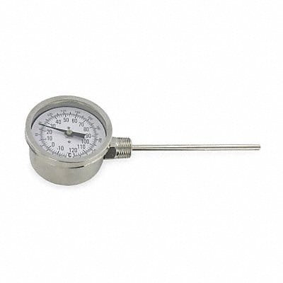 Bimetal Thermom 3 In Dial 0 to 250F