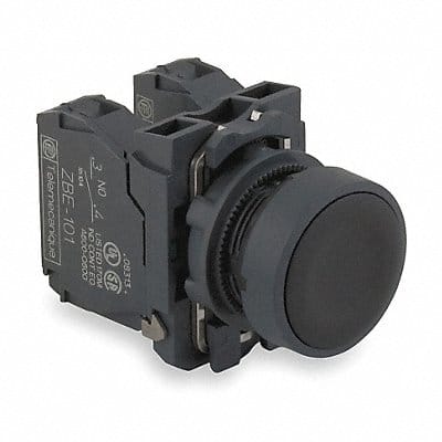 H7079 Non-Illum Push Button 22mm 1NO/1NC Black