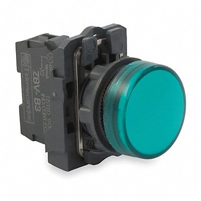Pilot Light LED Green 22mm 24VAC/DC