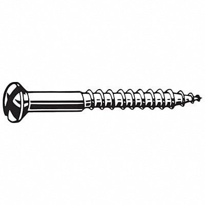 Oval Hd Wood Scrw Brass #10 1.25 L PK100