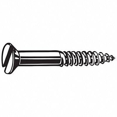 Flat Hd Wood Scrw Zinc #4 3/4 L PK100