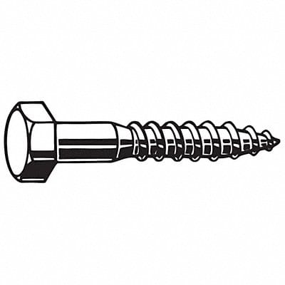 Hex Lag Screw 5/8 Zinc 10 L PK5