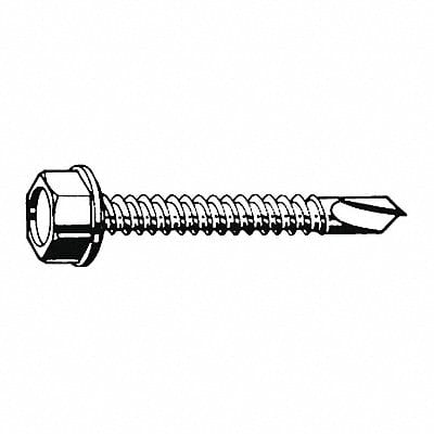 Drll Scrw Hex Zp #8 Zinc 1/2 L PK200