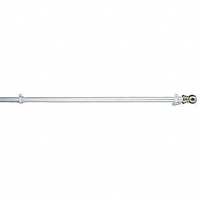Flag Pole Hanging and Spnning Silvr 6 ft