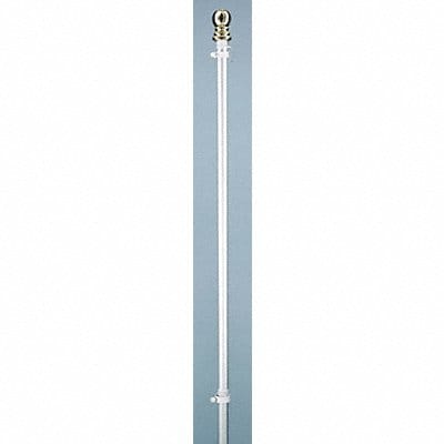 Flag Pole Hanging and Spnning White 5 ft
