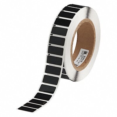 Label Black Glossy Polyester 1 in W