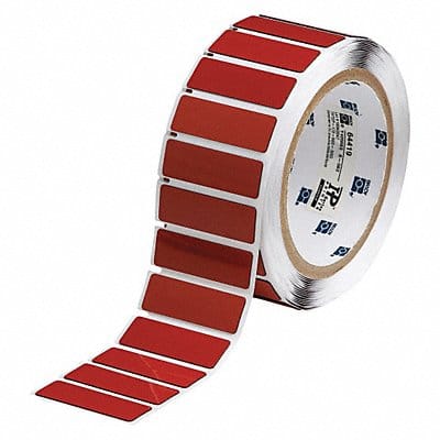 Label Red Glossy Polyester 1-3/4 in W