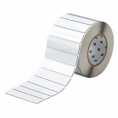 Label White Glossy Polyester 4 in W