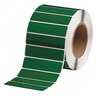 Label Green Glossy Polyester 4 in W