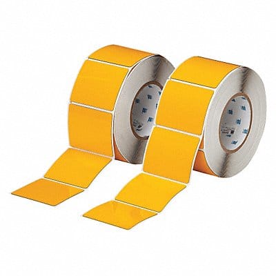 Label Yellow Glossy Polyester 3 in W