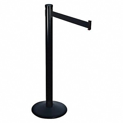 Barrier Post with Belt 10 ft L Black