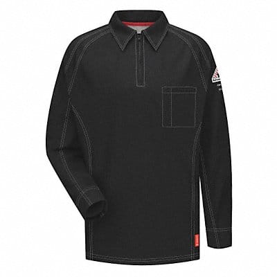 FR Polo Shirt Blk 2XL Long Zipper
