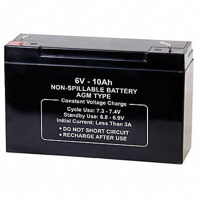 Battery 6VDC 10Ah 0.187 Faston