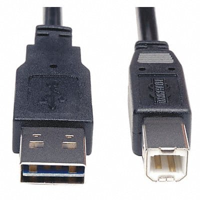 Reversible USB Cable Black 3 ft.