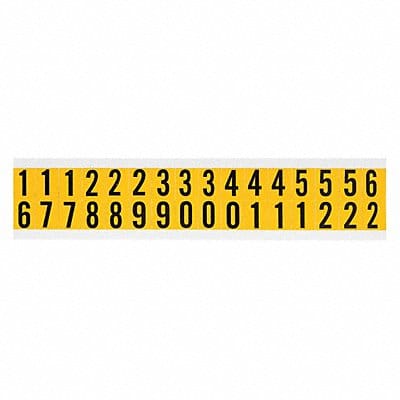 Numbr Label 0 Thru 9 3/4inHx9/16inW PK25