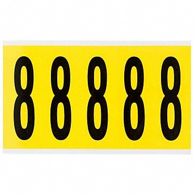 Number Label 8 5inHx1-3/4inW No Cards 1