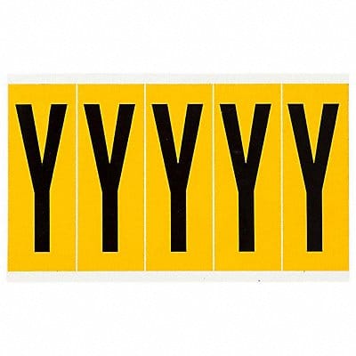 Letter Label Y 5in.Hx1-3/4in.W Vinyl