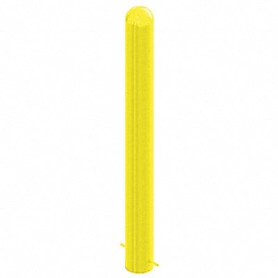 Bollard 48 1/2 in H Yellow Carbon Steel