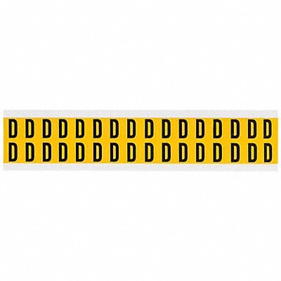 Letter Label D 3/4in.Hx9/16in.W Vinyl