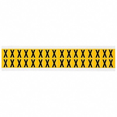 Letter Label X 3/4in.Hx9/16in.W Vinyl