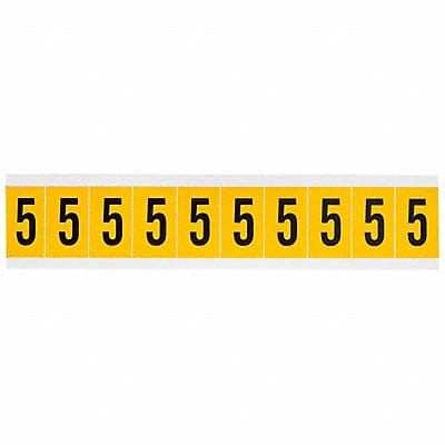 Number Label 5 1-1/2in.Hx7/8in.W Vinyl