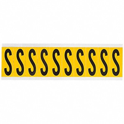 Letter Label S 2-1/4in.Hx7/8in.W Vinyl