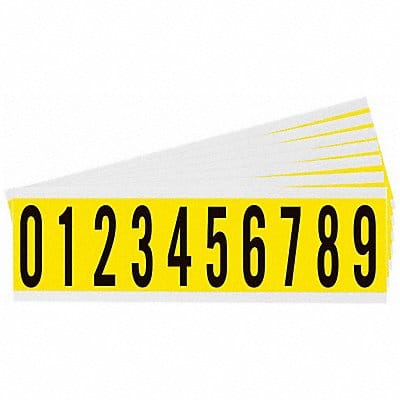 Number Label 0 Thru 9 2-1/4in H PK25
