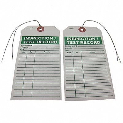 Inspection/Test Record Tag 3 in W PK25