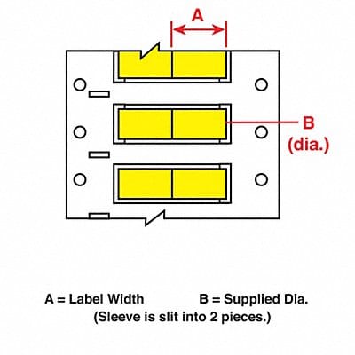 Wire Marking Sleeves 3.2 in W 50 ft L