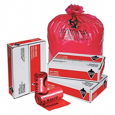 Biohazard Bags 33 gal Red PK100